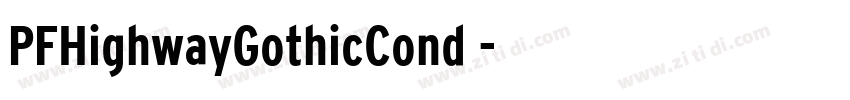 PFHighwayGothicCond 字体转换